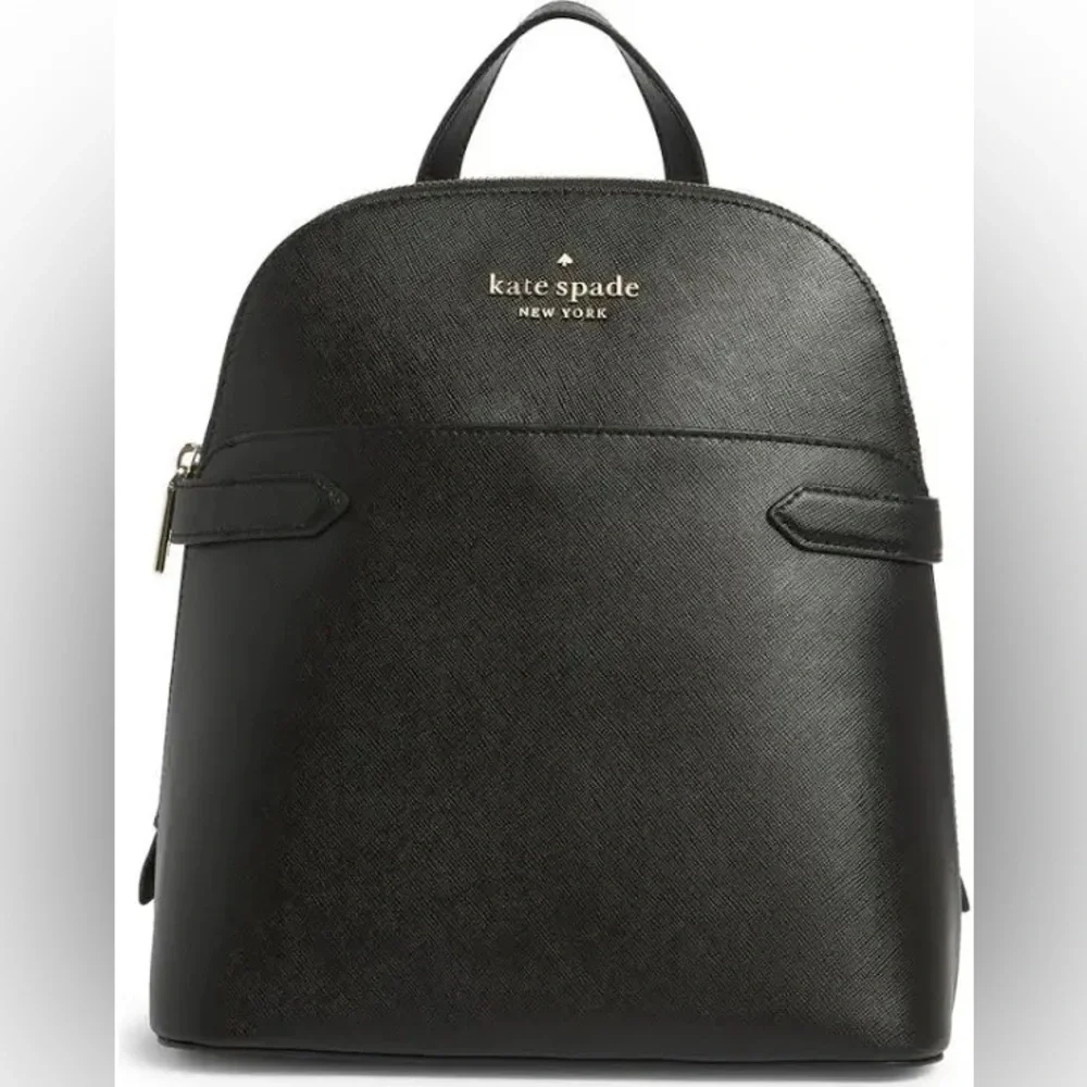 kate spade black saffiano leather backpack